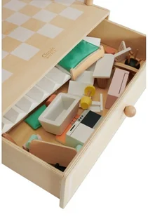 Classic World Duży Drewniany Domek dla Lalek 2 Figurki NATURALNE DREWNO 28 el. CW50552 - Domki dla lalek - miniaturka - grafika 10