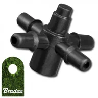 Inne akcesoria do nawadniania - BRADAS Czwórnik do emiterów i kroplowników patykowych wejście 5mm wtyk na wąż 3x5mm 9982 DSK-5135L5 - miniaturka - grafika 1
