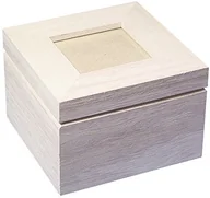 Pudła i pojemniki do przechowywania - Rayher Hobby Rayher 62264000 drewniane pudełko z pokrywką na zdjęcie FSC Mix Credit, 12 x 12 x 8,2 cm 62264000 - miniaturka - grafika 1