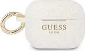 Akcesoria do słuchawek - Guess Guess GUAPSGGEH AirPods Pro cover biały/white Silicone Glitter GUE1111WHT - miniaturka - grafika 1