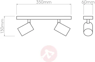 Astro Lighting Ascoli Twin Deckenstrahler, schwarz matt - Lampy sufitowe - miniaturka - grafika 2