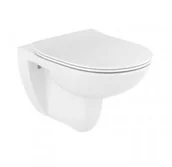 Miski WC - Roca A34H992000 DEBBA ROUND ZESTAW Miska podwieszana Rimless + deska wolnoopadająca slim duroplast - miniaturka - grafika 1