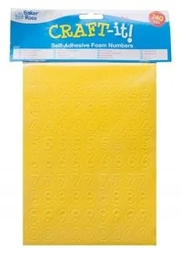 Baker Ross Baker Ross, cyferki z pianki, samoprzylepne, 740 sztuk, mix kolorów - Tablice i flipcharty - miniaturka - grafika 2