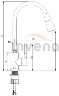 Invena Pogo Plus bateria kuchenna z elastyczną wylewką szara BZ-80-P05 - Baterie kuchenne - miniaturka - grafika 4