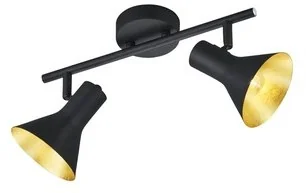 Trio RL Nina R80162002 plafon lampa sufitowa 2x40W E14 czarny / złoty - Lampy sufitowe - miniaturka - grafika 3