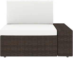 vidaXL 9-cz. zestaw wypoczynkowy do ogrodu, rattan PE, brązowy - Meble ogrodowe - miniaturka - grafika 7