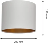 Oprawy, klosze i abażury - EULUNA Klosz Alba,  20 cm, E27, biały/złoty - miniaturka - grafika 1