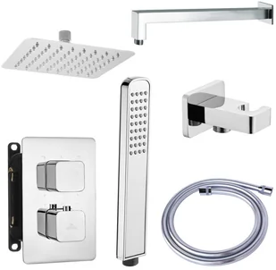 Deante BXYZ0ECT KOMPLET PODTYNKOWY NATRYSKOWY CHROM Z BOXEM TERMOSTATYCZNYM ZAOKRĄGLONY - Stelaże i zestawy podtynkowe do WC - miniaturka - grafika 2