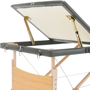 VidaXL Stół do masażu z 3 strefami, drewniana rama, antracyt, 186x68cm 110172         VidaXL - Stoły i łóżka do masażu - miniaturka - grafika 7
