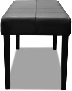 vidaXL vidaXL Ławka ze skóry syntetycznej, czarna - Ławki do przedpokoju - miniaturka - grafika 4