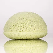 Rękawice i gąbki do kąpieli - Kongy kongy konjac gąbka z zielonym, ziemskim do skóry mieszanej  oryginalny produkt  twarzy i ciała (100% naturalny, Vegan) Zielony - miniaturka - grafika 1