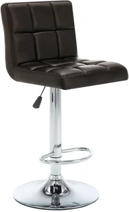 vidaXL Stołki barowe, 2 szt., brązowe, sztuczna skóra - Taborety i hokery - miniaturka - grafika 3