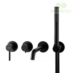 Oltens Oltens Molle bateria wannowo-prysznicowa kompletna wolnostojąca czarny mat - Baterie wannowe i prysznicowe - miniaturka - grafika 6