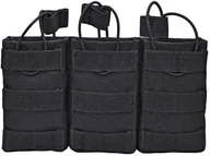 Odzież taktyczna i umundurowanie - Texar Ładownica na Magazynki Potrójna Czarna 48-MP3-PO-BK - miniaturka - grafika 1