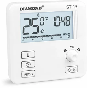 DIAMOND REGULATOR TEMPERATURY ST-13 DIAMOND STEROWNIK POKOJOWY DO KOTŁA, POMPY CIEPŁA ST-13 DIAMOND - Regulatory i termostaty - miniaturka - grafika 2