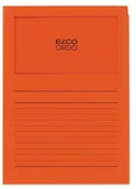 Notesy i bloczki - ELCO Elco Ordo Classico papierowe teczki organizery 220 X 310 MM 120 G/M, z nadrukiem i okienkiem 180 X 100 MM karton 100 sztuk Pomarańczowy 29489.82 - miniaturka - grafika 1