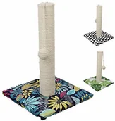 Drapaki dla kotów - Croci Croci Color Leafs drapak dla kotów, rozmiar 30 x 30 x 42 cm, z zabawą C6121520 - miniaturka - grafika 1