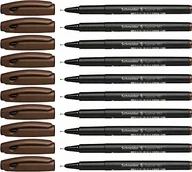 Cienkopisy - Schneider Topliner 967 cienkopis (grubość kreski 0,4 mm) 10 sztuk brązowy 196707 - miniaturka - grafika 1