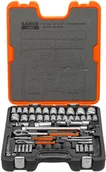 Zestawy narzędziowe - BAHCO Zestaw kluczy nasadowych S800 77 czesci 1/4"-1/2" - miniaturka - grafika 1