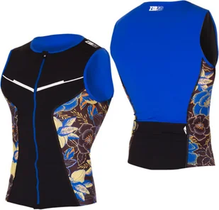 ZEROD koszulka triathlonowa RACER SINGLET KONA czarno-niebieska - Bielizna sportowa męska - miniaturka - grafika 4