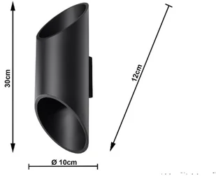 Sollux Lighting Lampa ścienna Saturn 30, up/down, czarna - Lampy ścienne - miniaturka - grafika 4