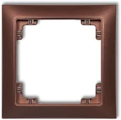 Klawisze i ramki - Karlik Deco Soft brązowy metalik ramka 1-krotna 9DRSO-1 9DRSO-1 - miniaturka - grafika 1