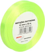 Pasmanteria - Brewis Wstążka dekoracyjna satynowa 12mmx32m jasnozielona 57 - miniaturka - grafika 1