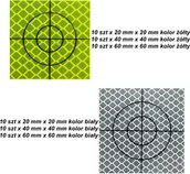 Akcesoria do urządzeń pomiarowych - ZESTAW Folia dalmiercza żółta i biała rozmiary 20mm x 20mm 40mm x 40mm i 60mm x 60mm folia zestaw - miniaturka - grafika 1