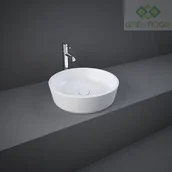 Umywalki - RAK Ceramics Ceramics MOON UMYWALKA NABLATOWA OKRĄG 42 CM BIAŁY POŁYSK MOWB00006 - miniaturka - grafika 1