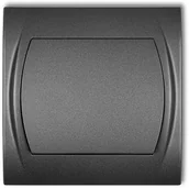 Wyłączniki światła i elektryczne - Karlik LOGO 11LWP-1 Grafit Łącznik jednobiegunowy - miniaturka - grafika 1