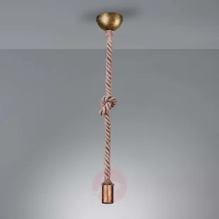 Trio Leuchten Lampa wisząca Rope z linką, 1-punktowa - Lampy sufitowe - miniaturka - grafika 2