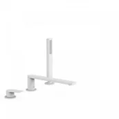 Baterie wannowe i prysznicowe - Tres 21116103BM Bateria wannowa trzyotworowa z słuchawka antical BIAŁY MAT - miniaturka - grafika 1