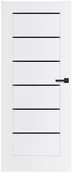 Drzwi wewnętrzne - Drzwi pokojowe Toreno 90 prawe białe z czarnymi szybkami RBEWHF000025KF - miniaturka - grafika 1