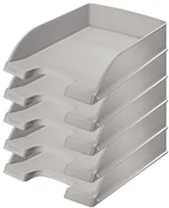 Półki łazienkowe - Leitz Plus kuwety na dokumenty, wysokość 7 cm, zestaw 5 sztuk, szary 52270085 - miniaturka - grafika 1
