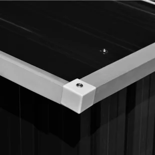 vidaXL Szopa ogrodowa, 257 x 398 x 178 cm, metal, antracytowa - Altany ogrodowe - miniaturka - grafika 4