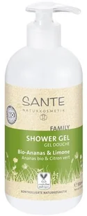Sante Naturkosmetik Sante naturalny kosmetyków żel pod prysznic, bio-pineapple i Lemon (500 ML) 42025 - Kosmetyki do kąpieli - miniaturka - grafika 2