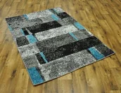 Dywany - DYWAN NOWOCZESNY JAWA 120x170cm ANYTRACYT NIEBIESKI J382A - miniaturka - grafika 1