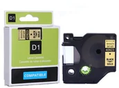 Papier do drukarek - Dymo Taśma zamiennik 40923, 9mm x 7m, czarny druk / złoty podkład - miniaturka - grafika 1