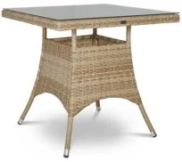 FocusGarden Stół ogrodowy Lugo, jasny brązowy, 80x74 cm - Stoły ogrodowe - miniaturka - grafika 2