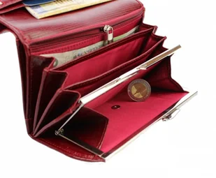 Elkor (PL) Portfel Damski (PL) Długi Klamra Skóra Naturalna El124 - Portfele - miniaturka - grafika 9