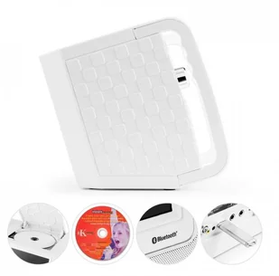 Auna DiscoFever Zestaw karaoke Bluetooth LED Ekran TFT 7 cali CD USB biały KS1-DiscofeverLED WH - Inne akcesoria audio-wideo - miniaturka - grafika 5