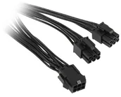 Kable komputerowe i do monitorów - No name Adapter 6-Pin-PCIe 2x 6-Pin-PCIe black 15cm - miniaturka - grafika 1