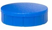 Magnesy - Maul Magnes płaski, okrągły magnes, nietłukące się tworzywo sztuczne, 300 g przyczepności, 20 x 7,5 mm, niebieski, 6162035, 10 sztuk 6162035 - miniaturka - grafika 1