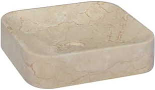 vidaXL Lumarko Umywalka, kremowa, 40x40x10 cm, marmurowa! 149168 - Umywalki - miniaturka - grafika 3