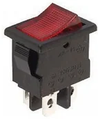 Podzespoły elektroniczne - Velleman Włącznik tablicowy kołyskowy POWER ROCKER SWITCH 3A-250V SPST ON-OFF - WITH RED NEON LIGHT R1944A - miniaturka - grafika 1