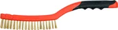 Materiały ścierne - Yato Szczotka druciana, drut mosiężny, 3 rzędy,rękojeść plastikowa YT-6341 - miniaturka - grafika 1