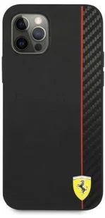 Ferrari FESAXHCP12LBK iPhone 12 Pro Max 6,7" czarny/black hardcase On Track Carbon Stripe hurtel-77270-0 - Etui i futerały do telefonów - miniaturka - grafika 3