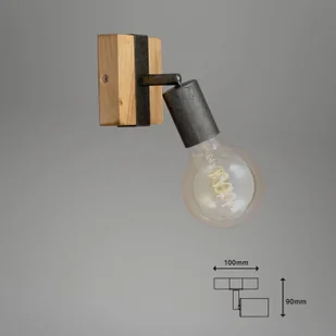 Briloner Lampa ścienna Wood Basic, 1-punktowa - Lampy ścienne - miniaturka - grafika 5