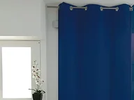Firany i zasłony dla dzieci - Soleil d'ocre Soleil D 'ocre Alicja 031240 zasłona z otworami okutymi obręczami poliester granatowy 140 x 240 cm 031240 - miniaturka - grafika 1