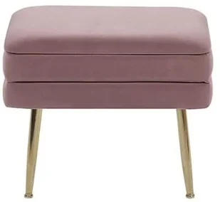 Beliani Ławka z pojemnikiem do sypialni różowa ODESSA - Taborety i hokery - miniaturka - grafika 5